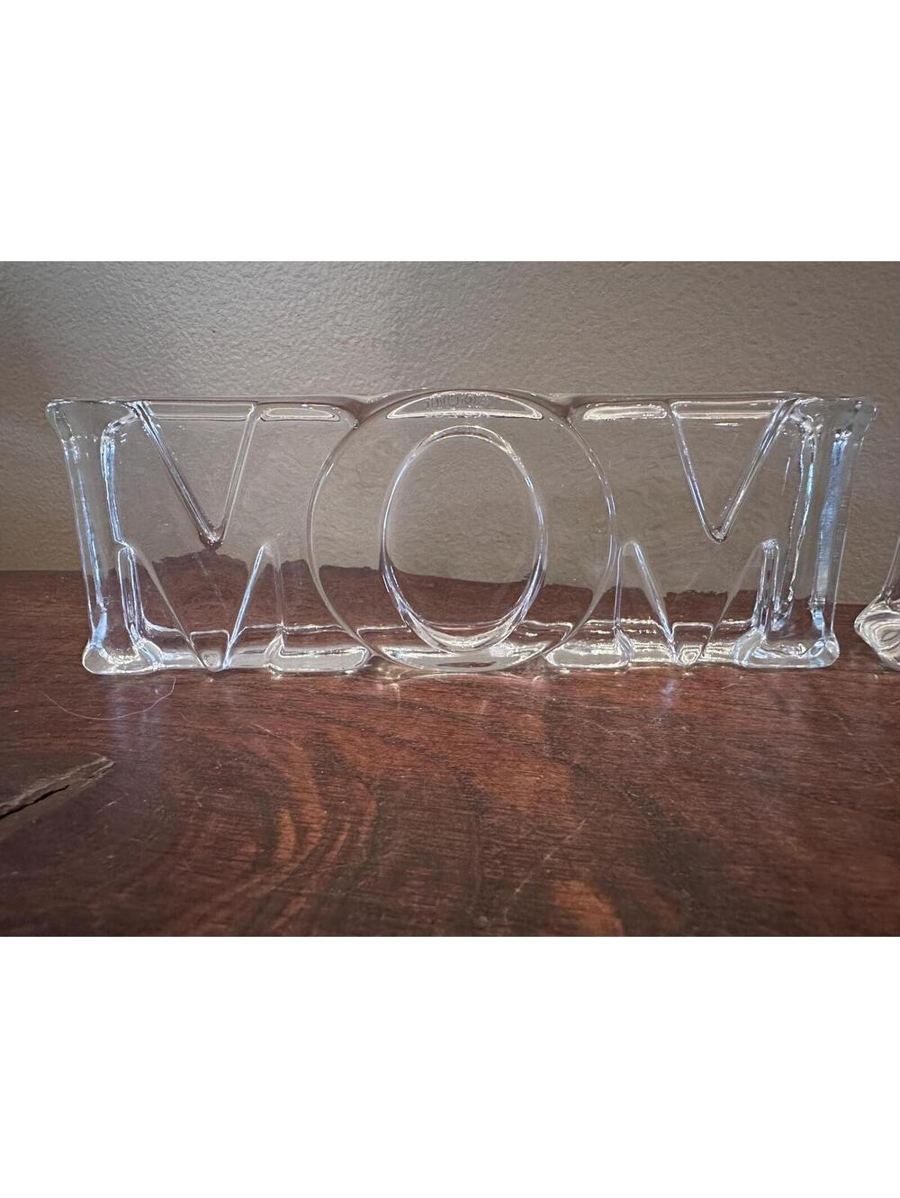 Vintage Avon Frostoria 1982 Glass MOM Paperweight Mother’s Day Gift